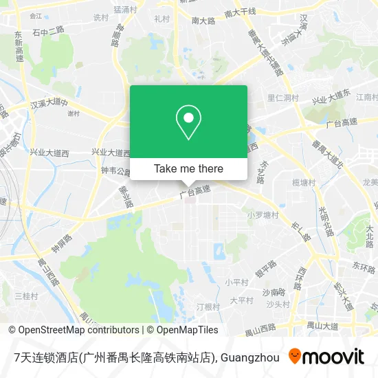 7天连锁酒店(广州番禺长隆高铁南站店) map