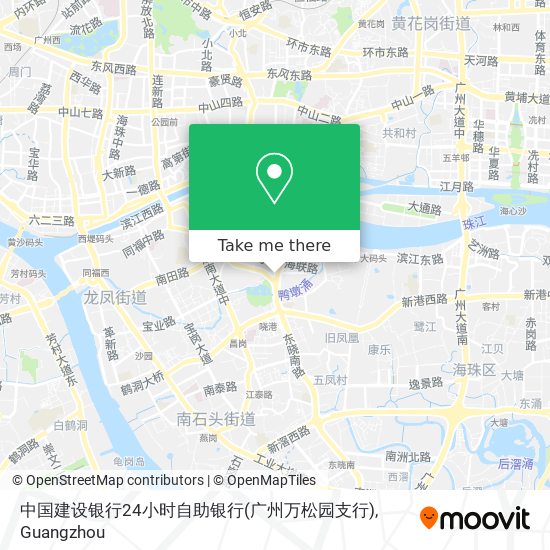 中国建设银行24小时自助银行(广州万松园支行) map