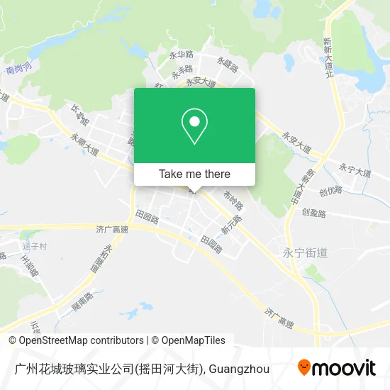 广州花城玻璃实业公司(摇田河大街) map