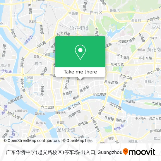 广东华侨中学(起义路校区)停车场-出入口 map