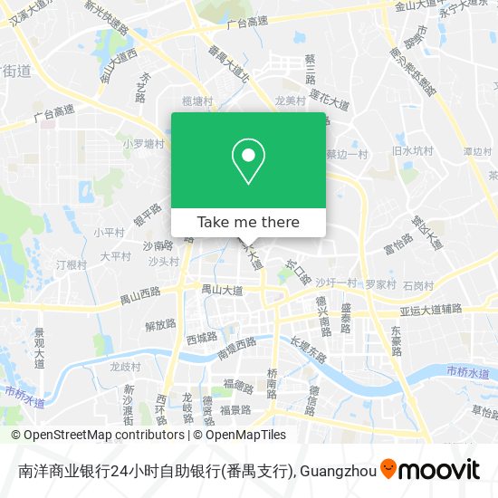 南洋商业银行24小时自助银行(番禺支行) map