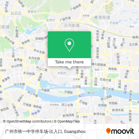 广州市铁一中学停车场-出入口 map