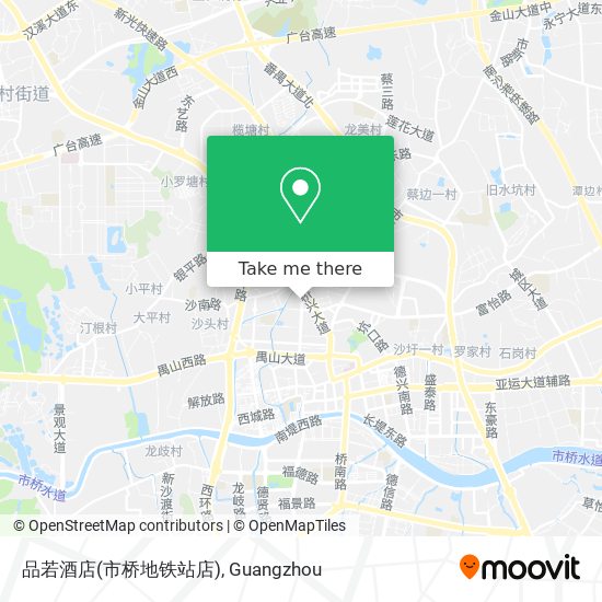 品若酒店(市桥地铁站店) map