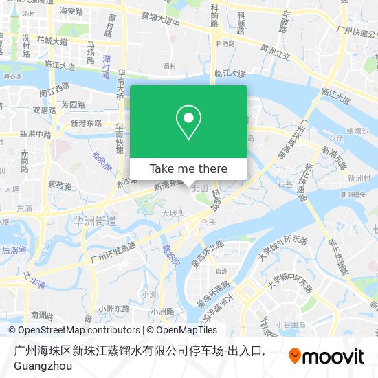 广州海珠区新珠江蒸馏水有限公司停车场-出入口 map