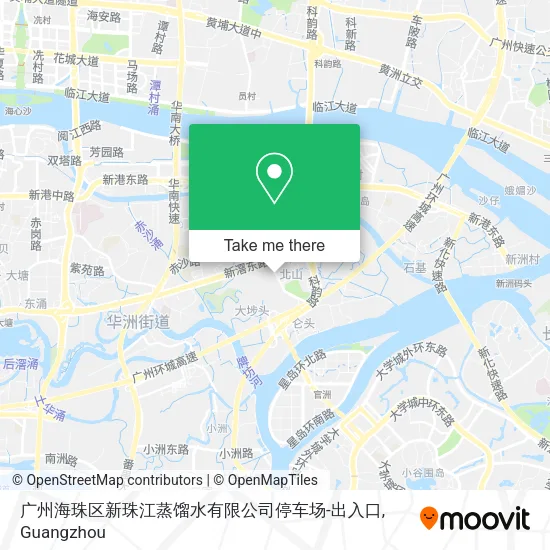 广州海珠区新珠江蒸馏水有限公司停车场-出入口 map