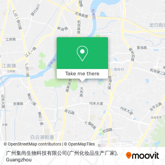 广州集尚生物科技有限公司(广州化妆品生产厂家) map