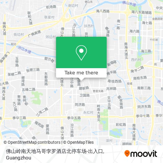 佛山岭南天地马哥孛罗酒店北停车场-出入口 map