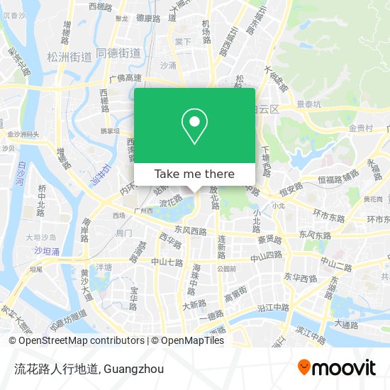 流花路人行地道 map