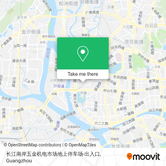 长江南岸五金机电市场地上停车场-出入口 map