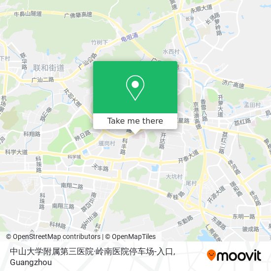 中山大学附属第三医院·岭南医院停车场-入口 map