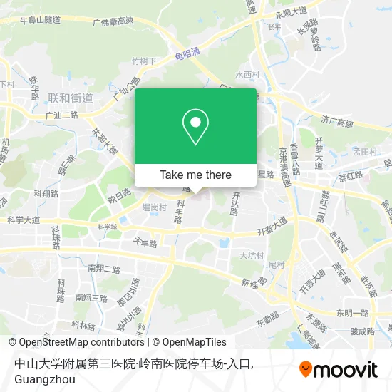 中山大学附属第三医院·岭南医院停车场-入口 map