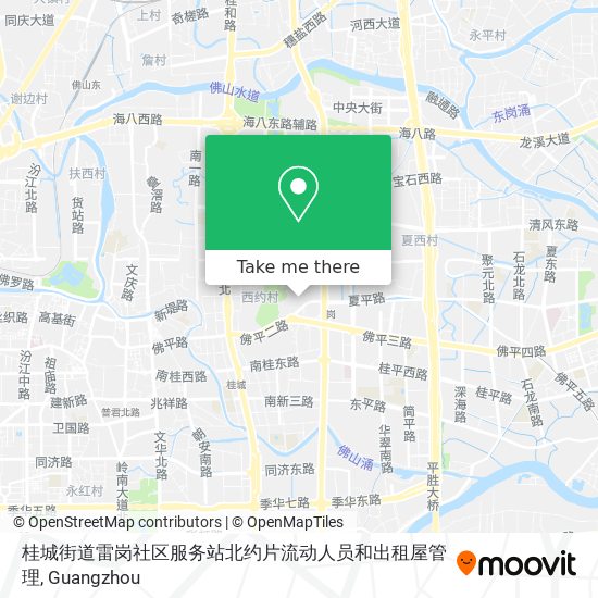 桂城街道雷岗社区服务站北约片流动人员和出租屋管理 map