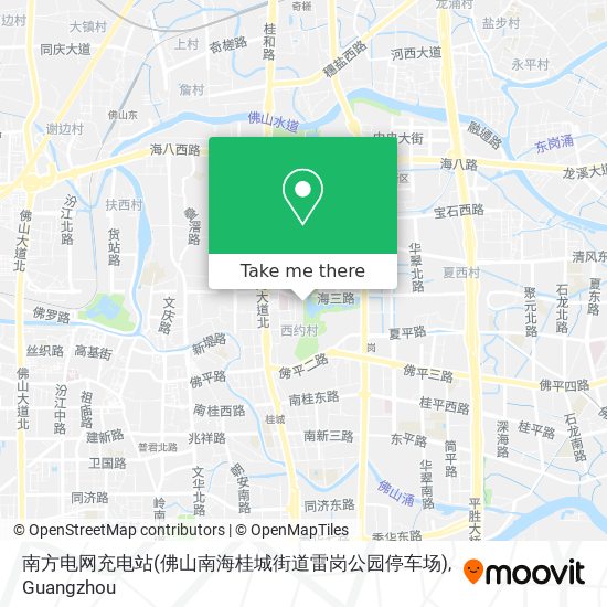 南方电网充电站(佛山南海桂城街道雷岗公园停车场) map