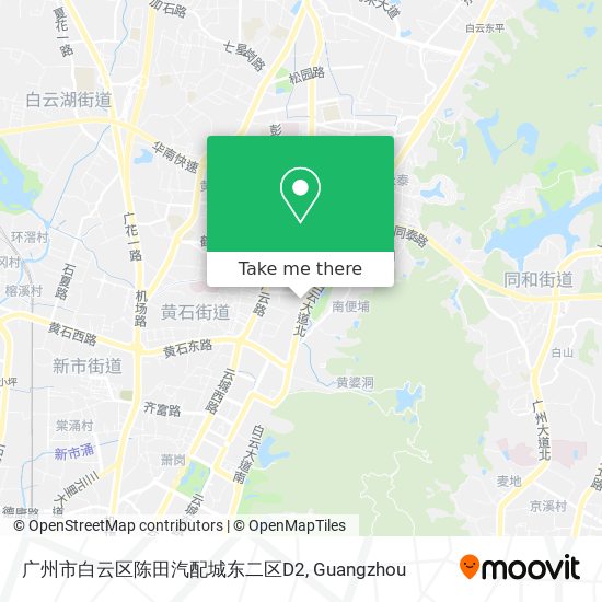 广州市白云区陈田汽配城东二区D2 map