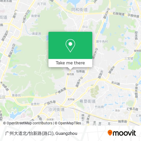 广州大道北/怡新路(路口) map