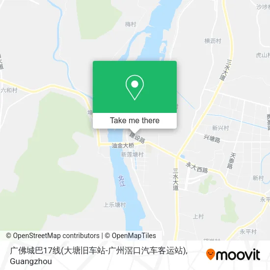 广佛城巴17线(大塘旧车站-广州滘口汽车客运站) map