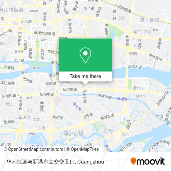 华南快速与新港东立交交叉口 map