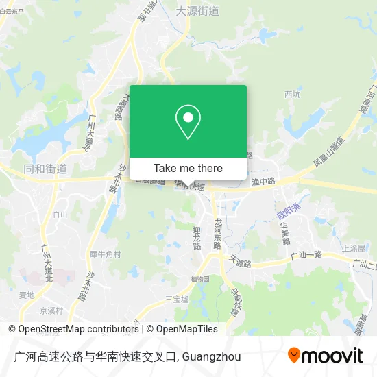 广河高速公路与华南快速交叉口 map
