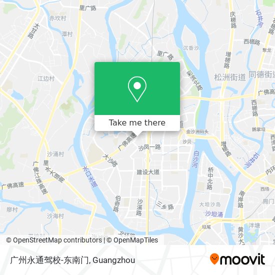 广州永通驾校-东南门 map