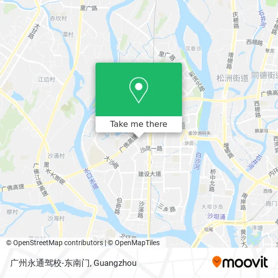 广州永通驾校-东南门 map