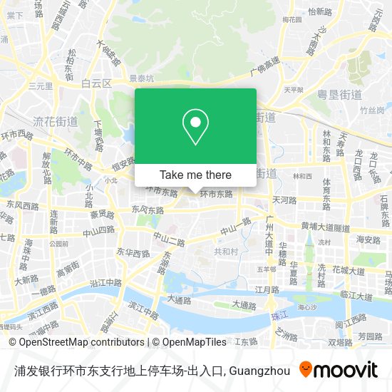 浦发银行环市东支行地上停车场-出入口 map
