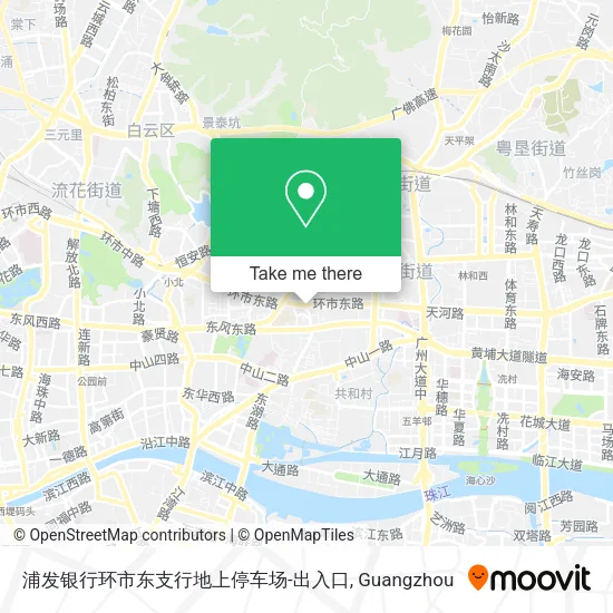 浦发银行环市东支行地上停车场-出入口 map