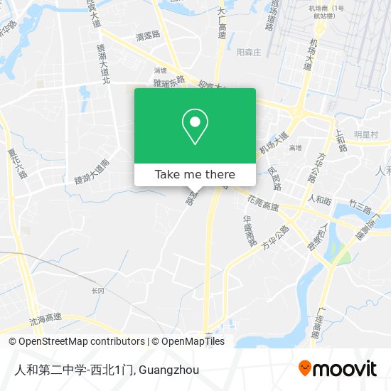 人和第二中学-西北1门 map