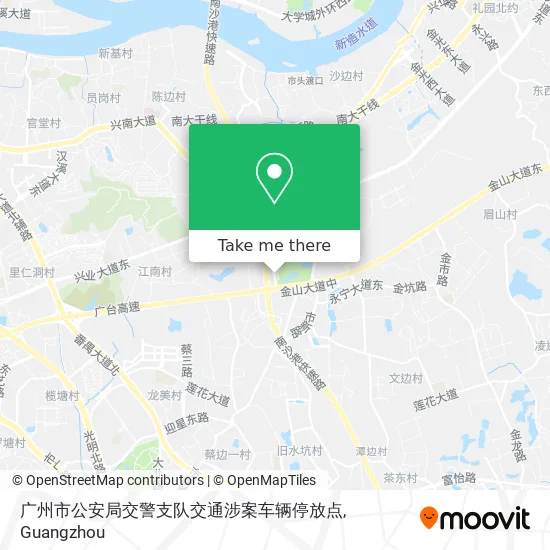 广州市公安局交警支队交通涉案车辆停放点 map