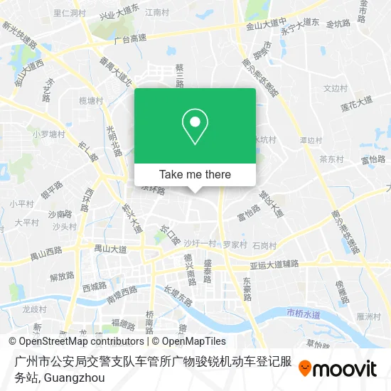 广州市公安局交警支队车管所广物骏锐机动车登记服务站 map