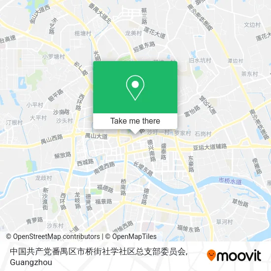 中国共产党番禺区市桥街社学社区总支部委员会 map
