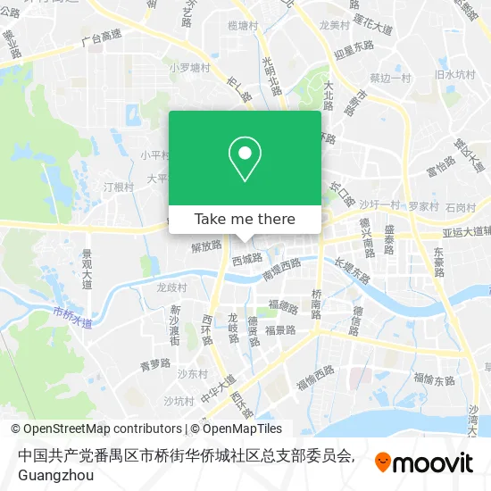 中国共产党番禺区市桥街华侨城社区总支部委员会 map