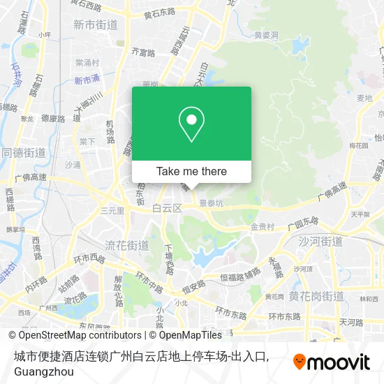 城市便捷酒店连锁广州白云店地上停车场-出入口 map