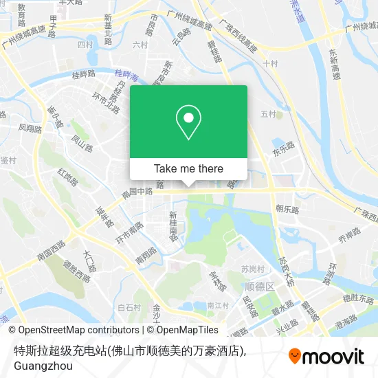 特斯拉超级充电站(佛山市顺德美的万豪酒店) map