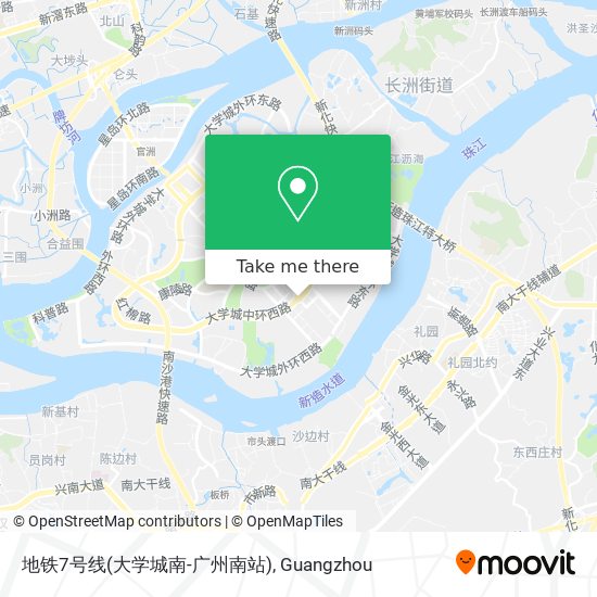 地铁7号线(大学城南-广州南站) map