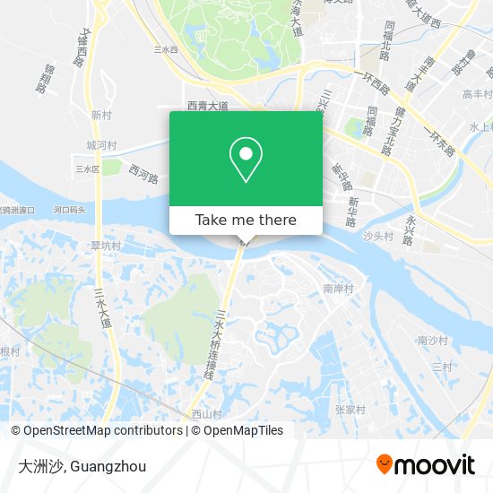 大洲沙 map