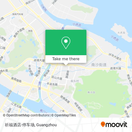 祈福酒店-停车场 map