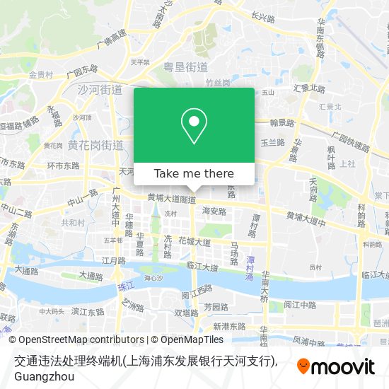 交通违法处理终端机(上海浦东发展银行天河支行) map