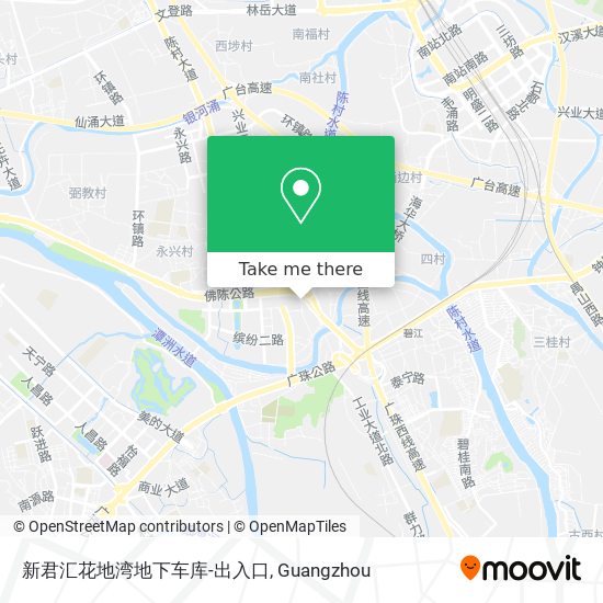 新君汇花地湾地下车库-出入口 map
