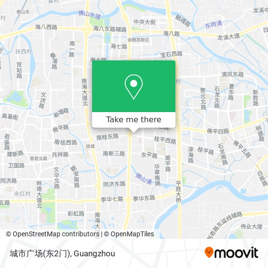 城市广场(东2门) map