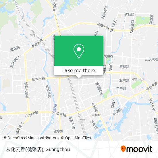 从化云吞(优采店) map