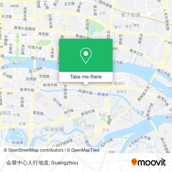 会展中心人行地道 map