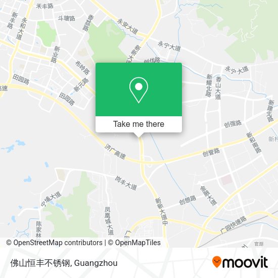 佛山恒丰不锈钢 map