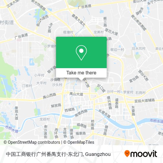 中国工商银行广州番禺支行-东北门 map