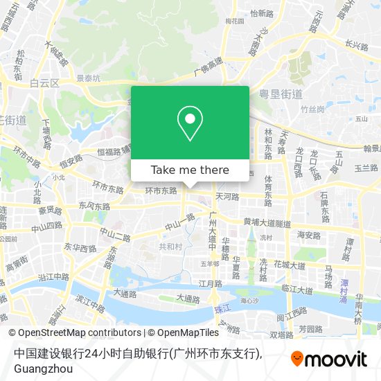 中国建设银行24小时自助银行(广州环市东支行) map
