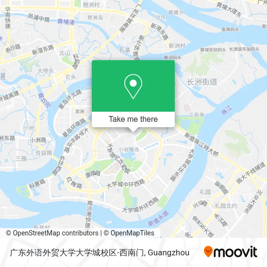 广东外语外贸大学大学城校区-西南门 map