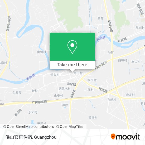 佛山官窑住宿 map