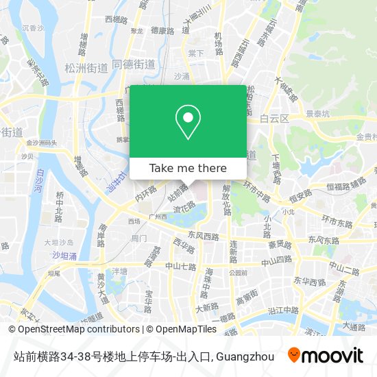 站前横路34-38号楼地上停车场-出入口 map