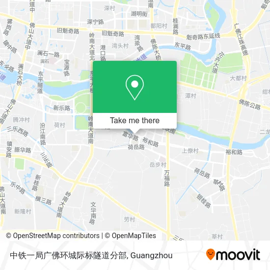 中铁一局广佛环城际标隧道分部 map