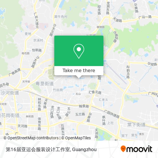 How To Get To 第16届亚运会服装设计工作室in 五山街道by Metro Or Bus