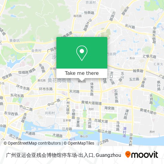 广州亚运会亚残会博物馆停车场-出入口 map